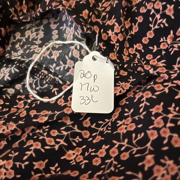 Free People Black and Pink Floral Long Sleeve Dress - Picture 9 of 9